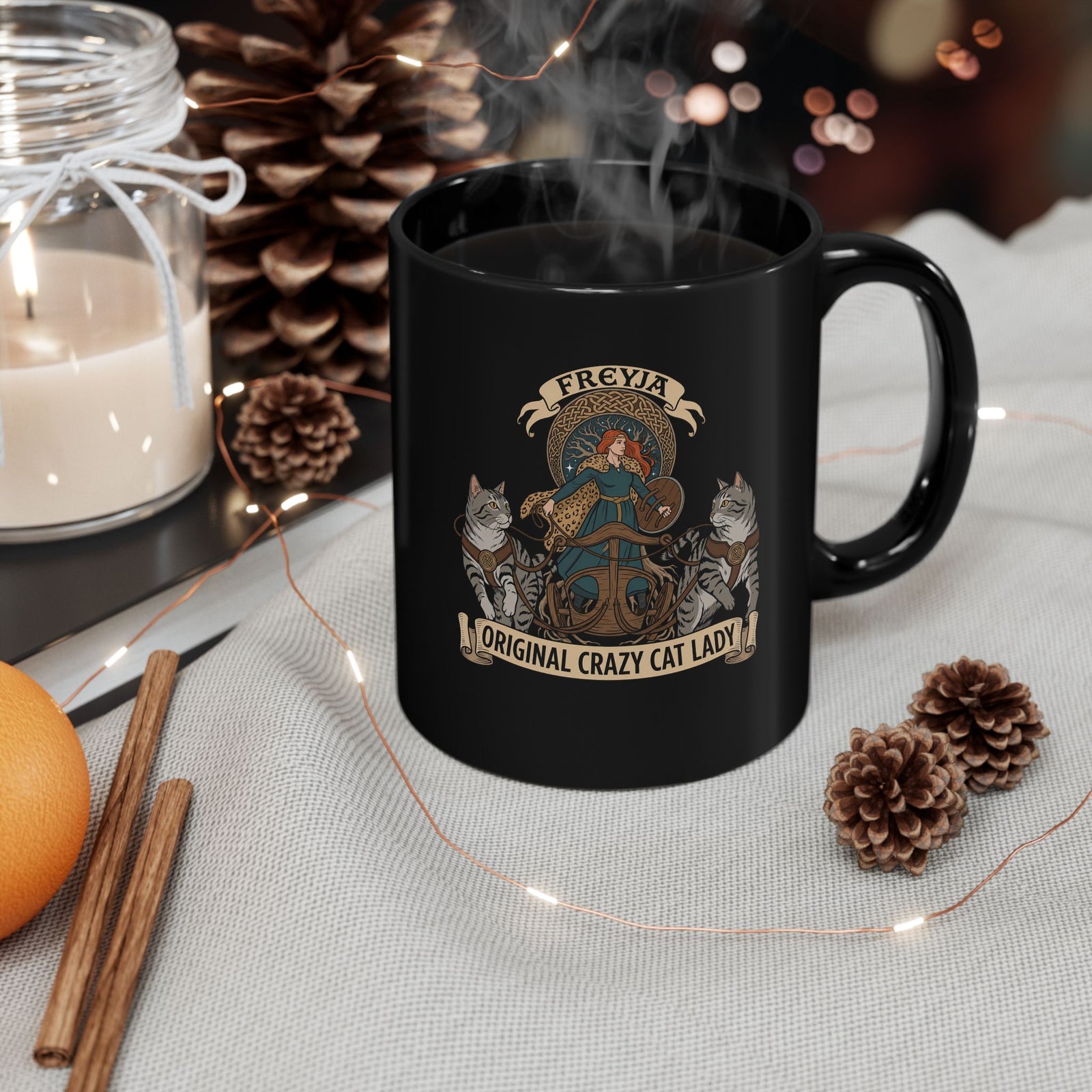 Original Crazy Cat Lady Black Mug