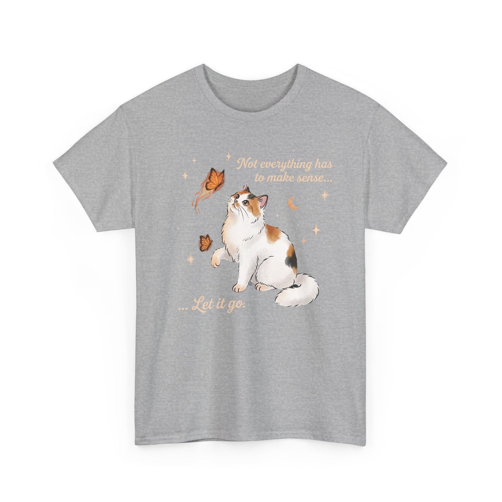 Vintage Whimsical Cat T-Shirt — Spiritual Quote Graphic Tee