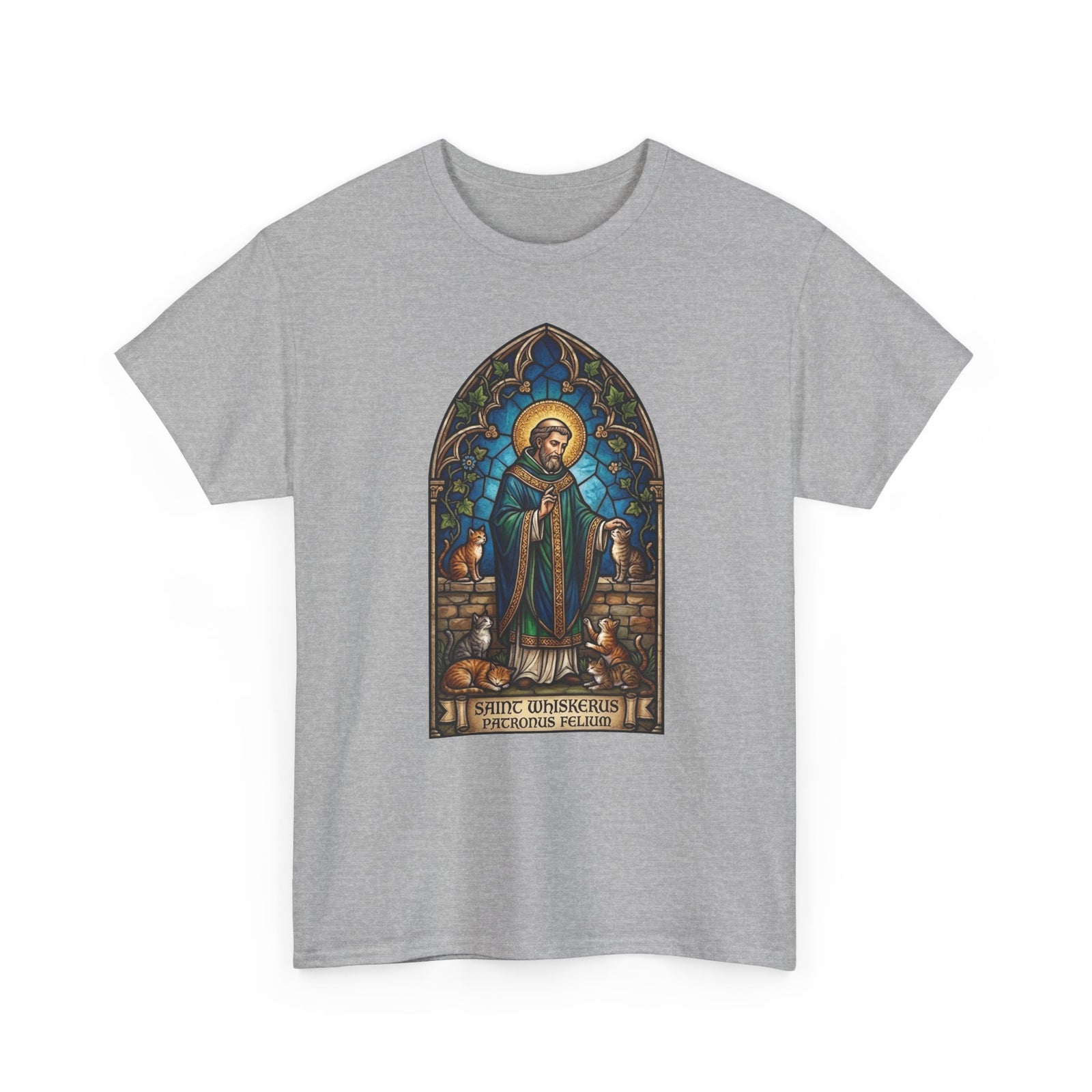 Patronus Felium 'Saint Whiskerus' T-Shirt