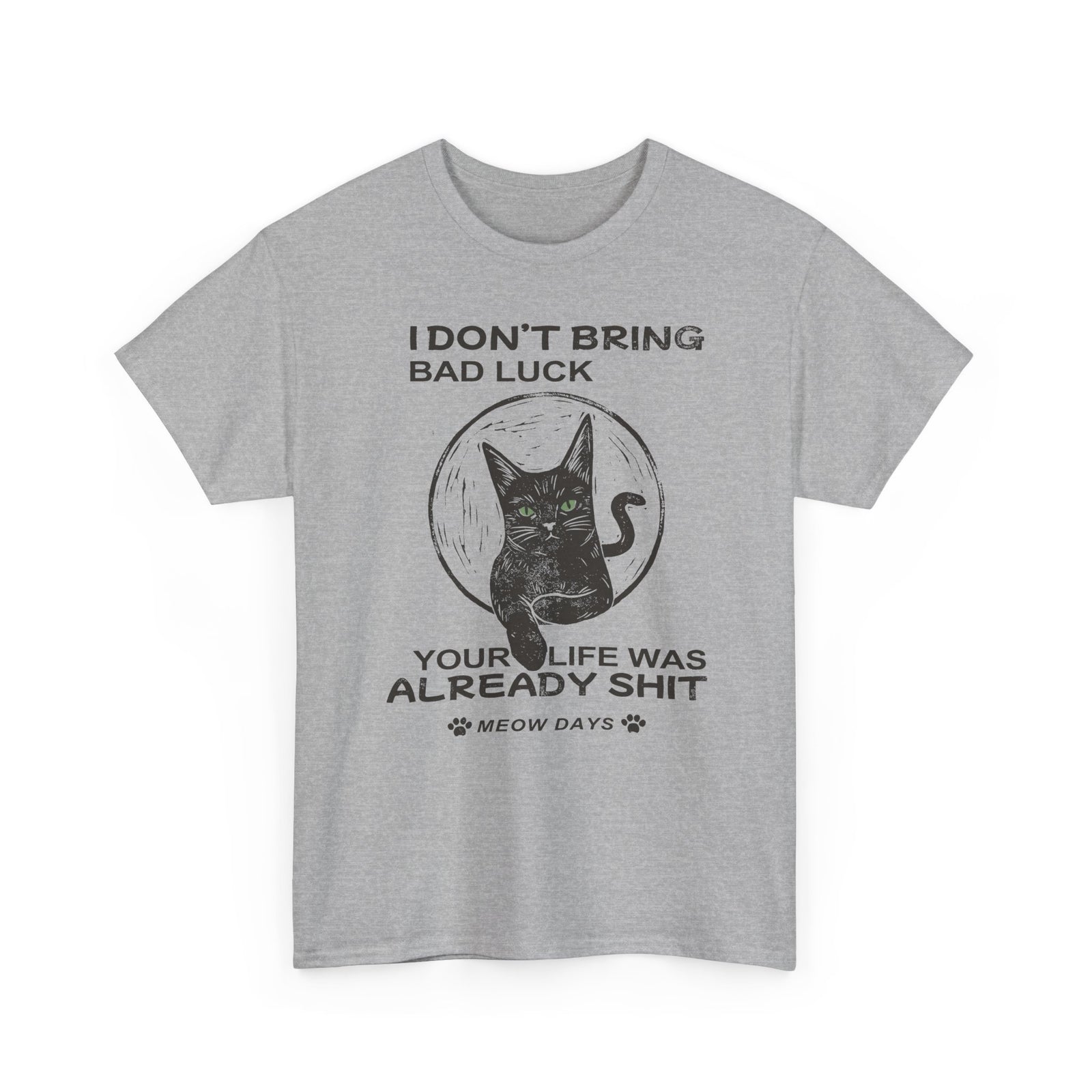Black Cats Don't Bring Bad Luck T-Shirt — Cute Witchy Cat Tee for Cat Lovers