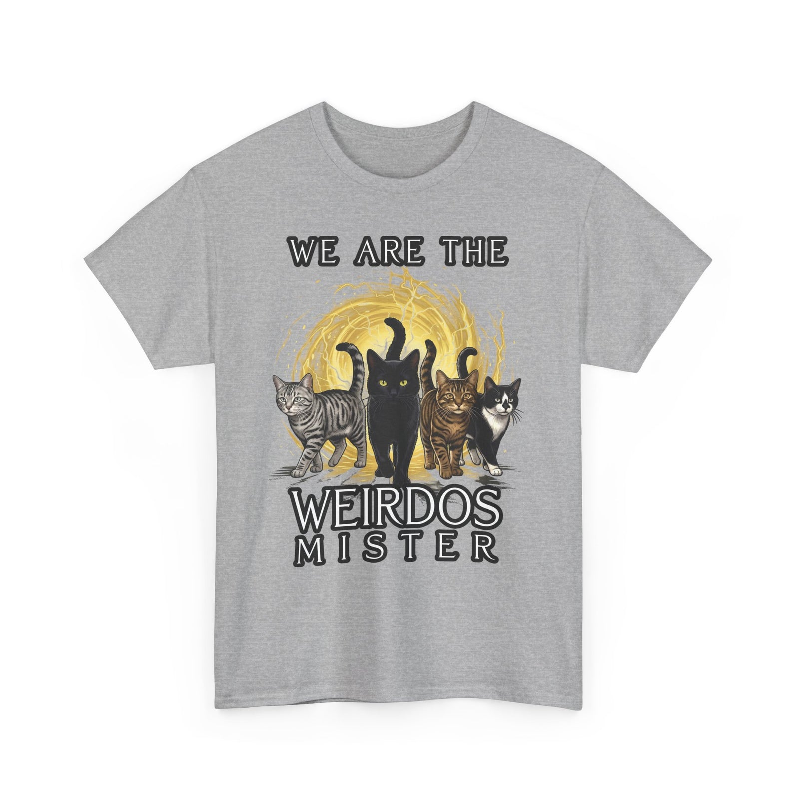 We Are The Weirdos Mister Tee — Gothic Cat Witchcraft Graphic T-Shirt