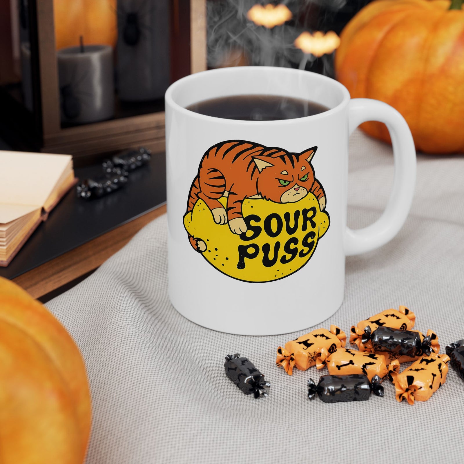 Sour Puss Cat Ceramic Mug