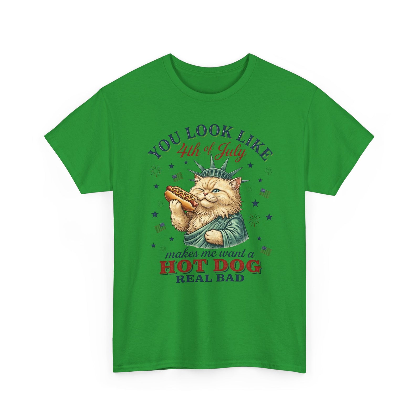 4th of July Cat & Hot Dog T-Shirt — Patriotic Fourth of July Tee