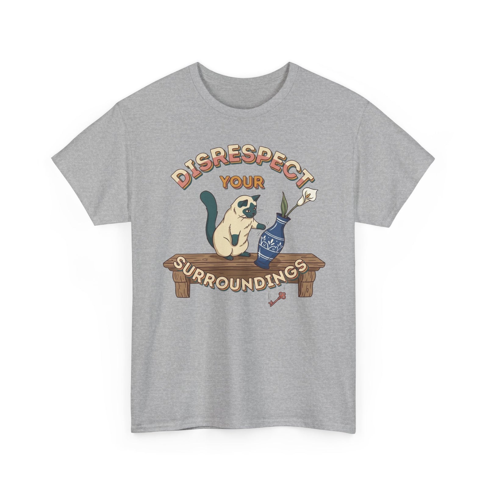 Disrespect Your Surroundings Cat Graphic Tee