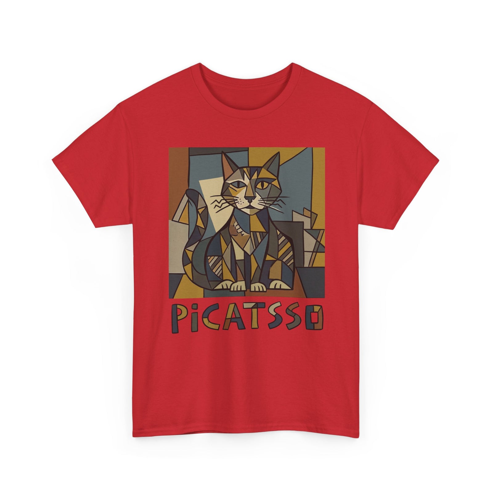 Picatsso Cat Art T-Shirt — Playful Cat Picasso Design