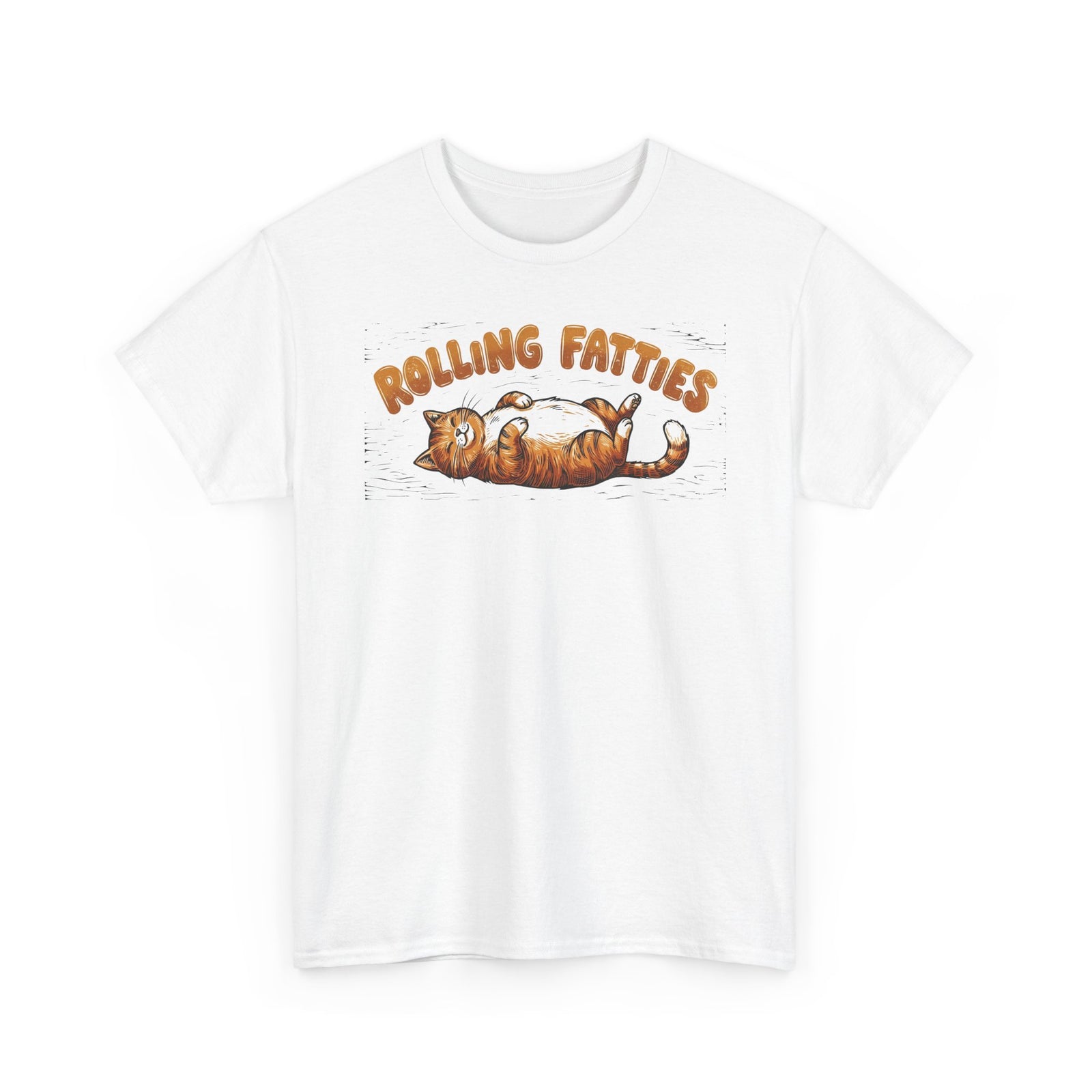Rolling Fatties Cat T-Shirt — Cute Cartoon Cat Graphic Tee
