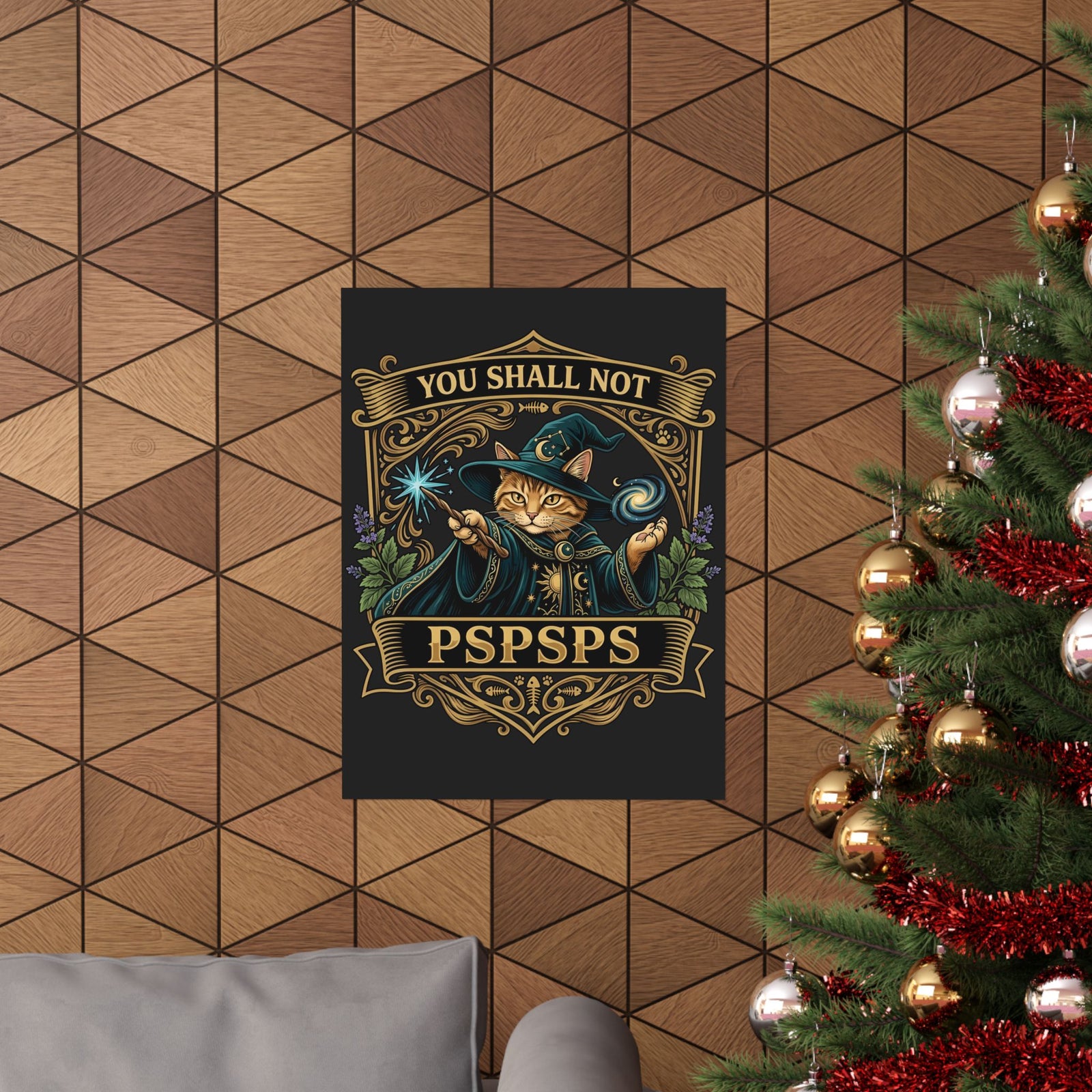You Shall Not Pspsps Cat Poster