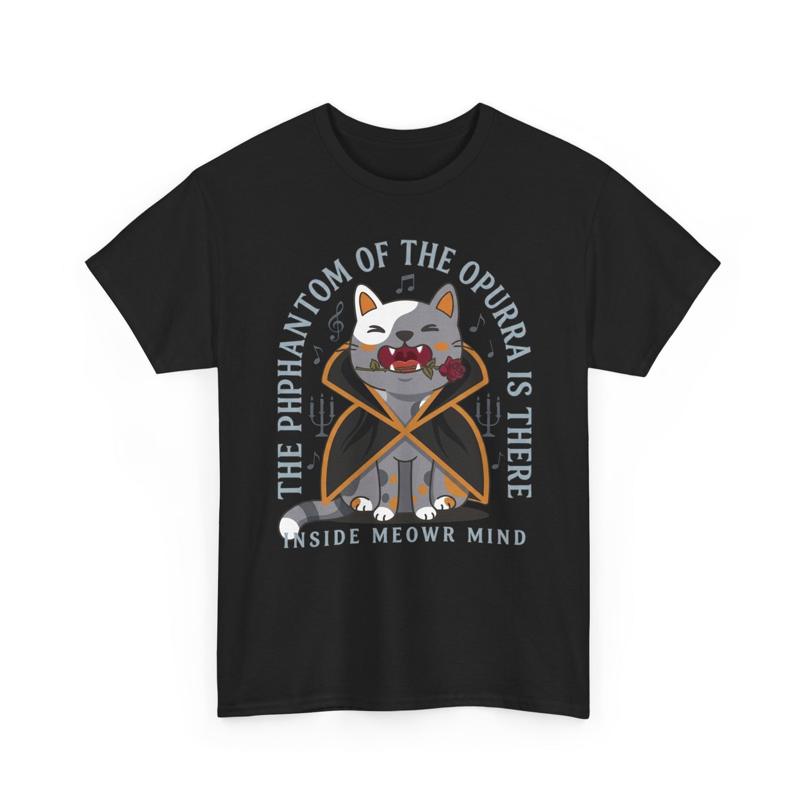Phantom of the Opurra T-Shirt — Cat Musical Parody Tee