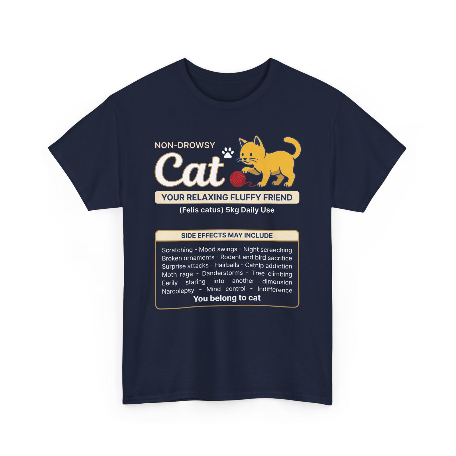 "Non-Drowsy Cat" Funny Prescription Graphic Tee