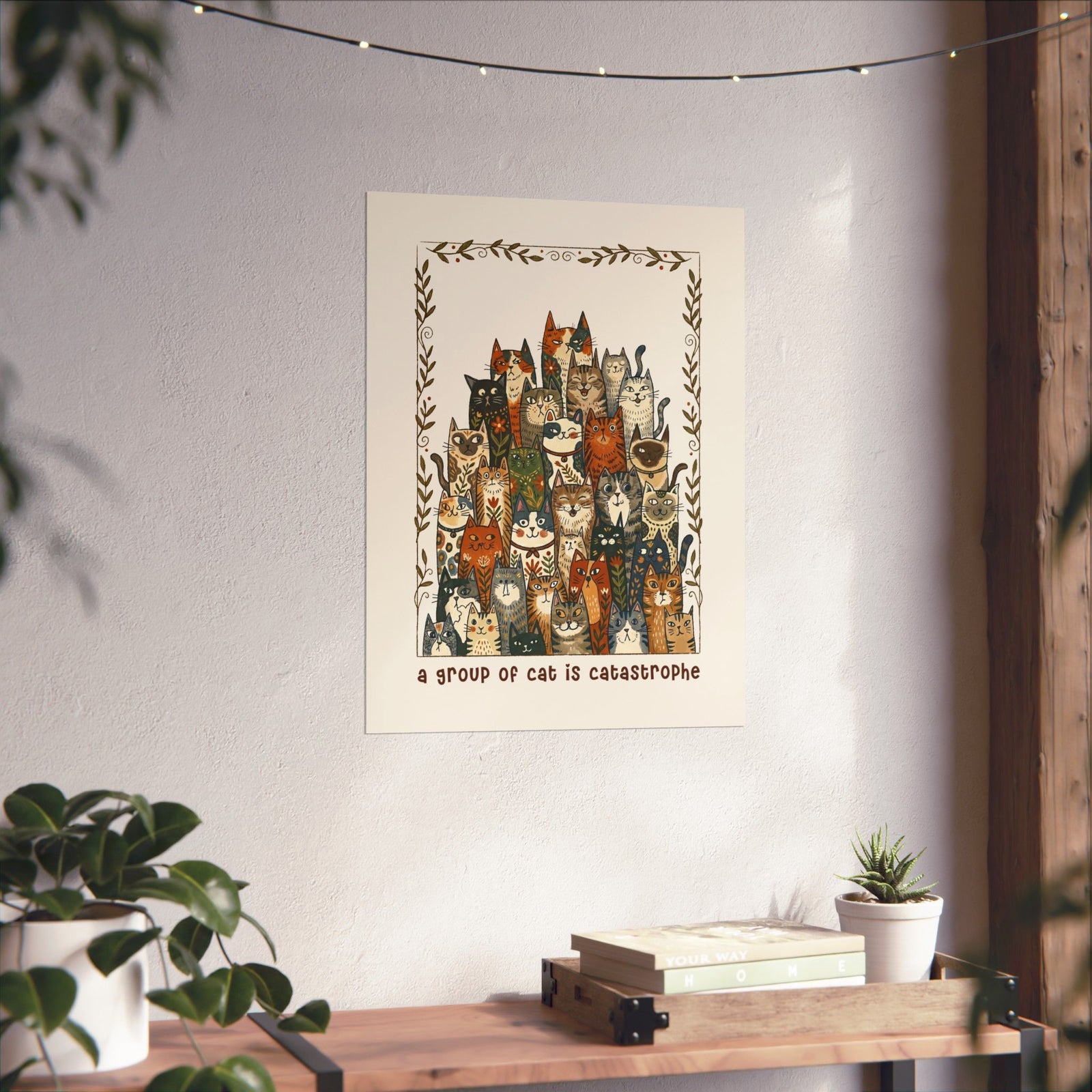 'A Group of Cats Is Catastrophe' Poster — Funny Cat Lover Poster
