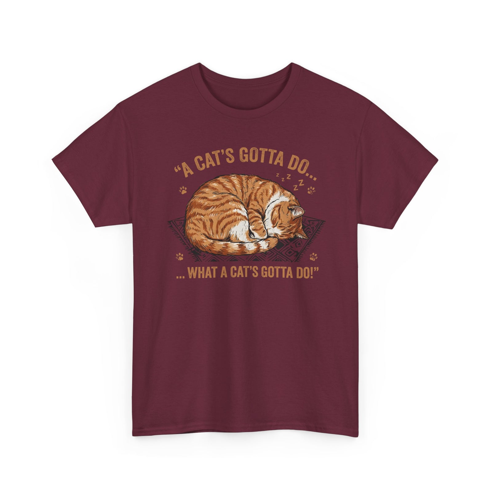 Cat Lover T-Shirt — Sleeping Cat Graphic Tee