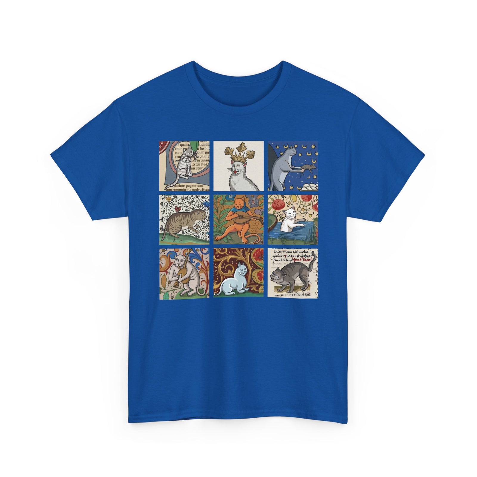 Medieval Cats T-Shirt — Vintage Heraldic Cat Design