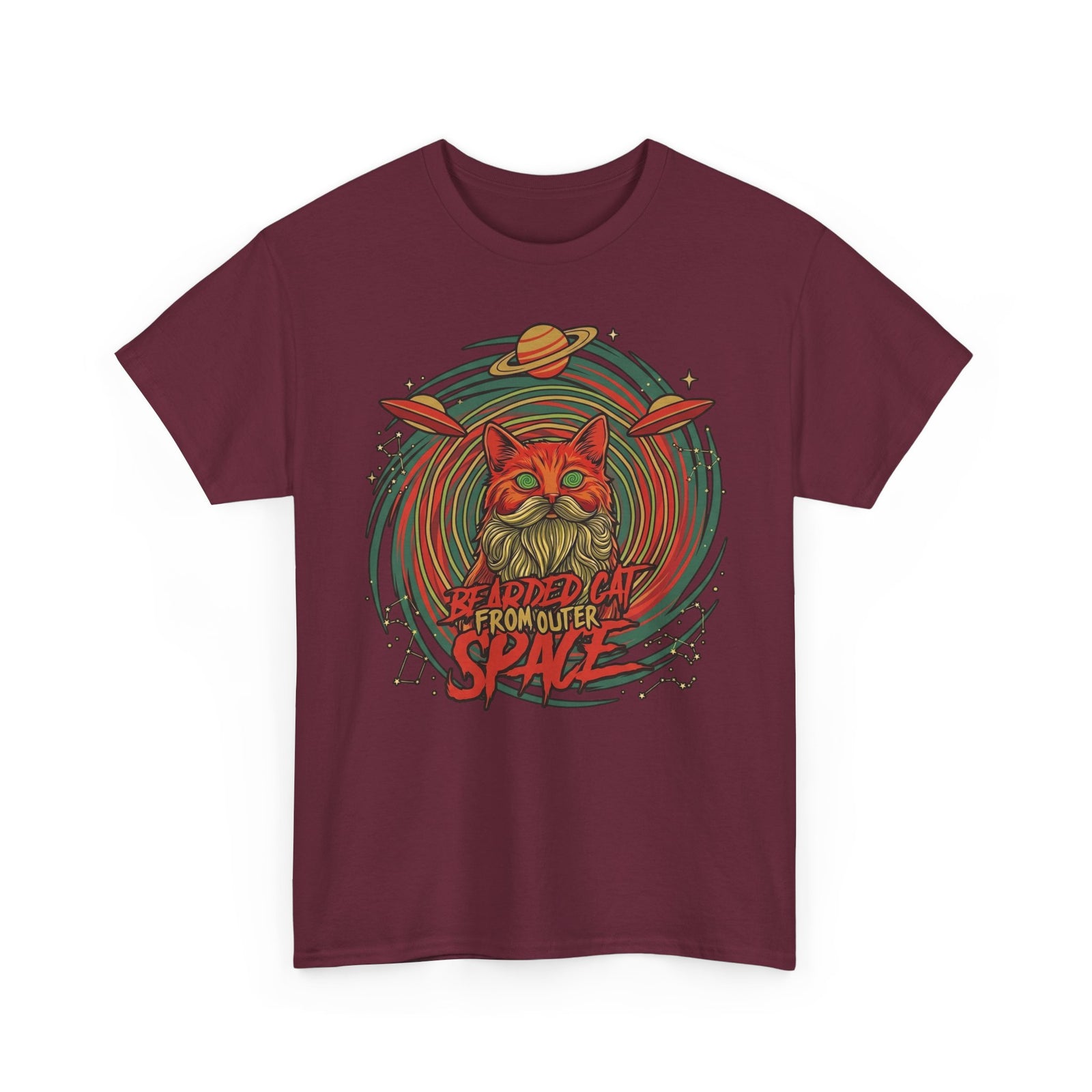 Bearded Cat from Outer Space T-Shirt