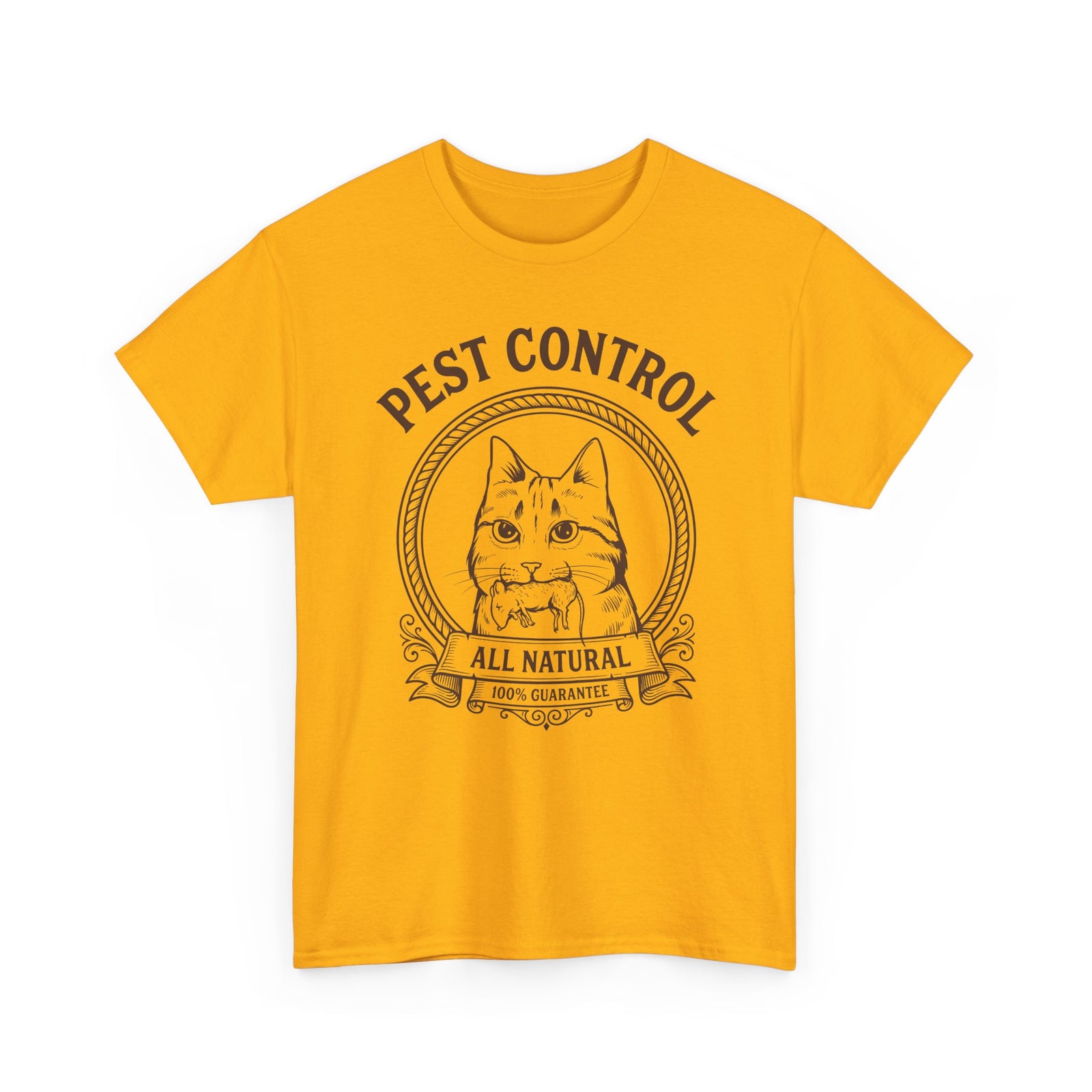 All Natural Pest Control – Funny Cat T-Shirt