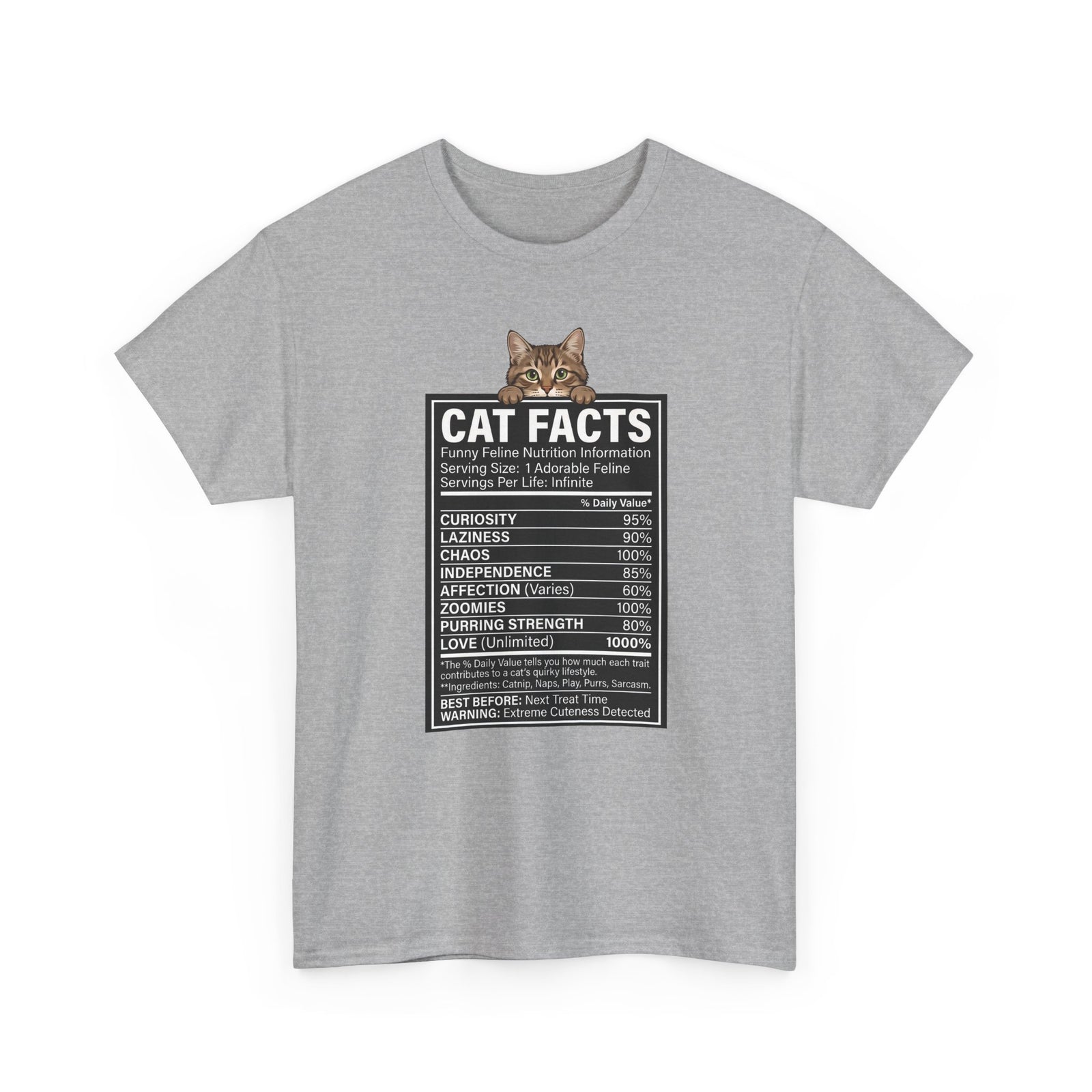 Cat Nutrition Facts T-Shirt