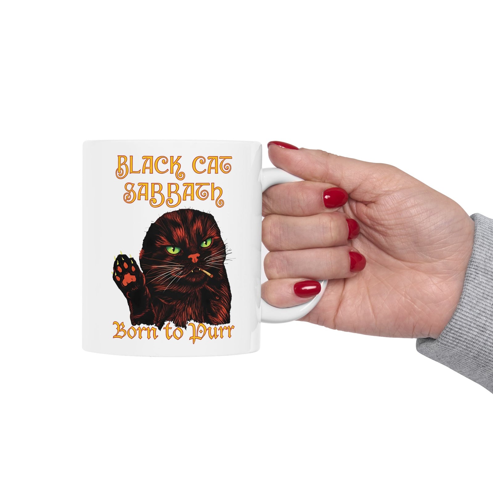 Black Cat Sabbath Ceramic Mug