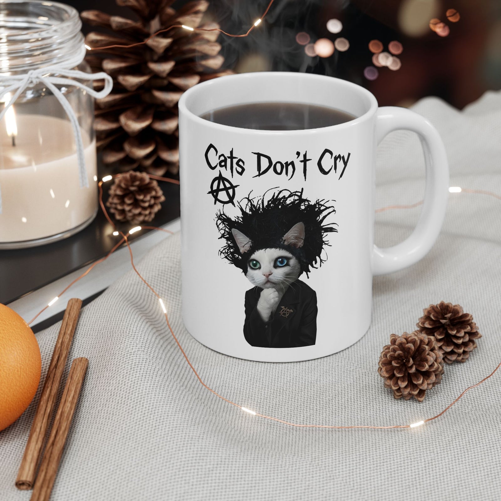 Cats Don't Cry Ceramic Mug — Funny Cat Lover Mug