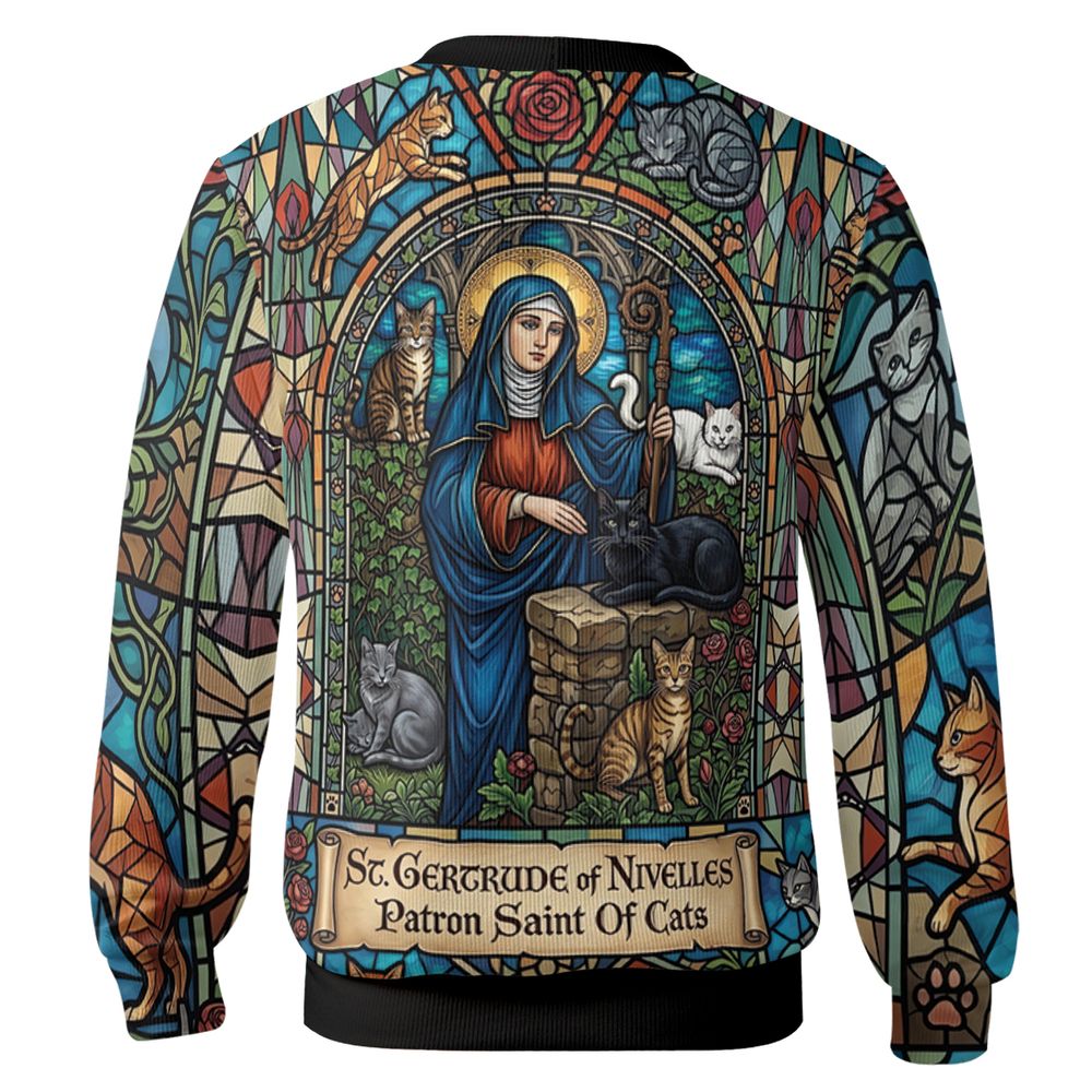 Patron Saint of Cats Stained Glass Cardigan - - 2