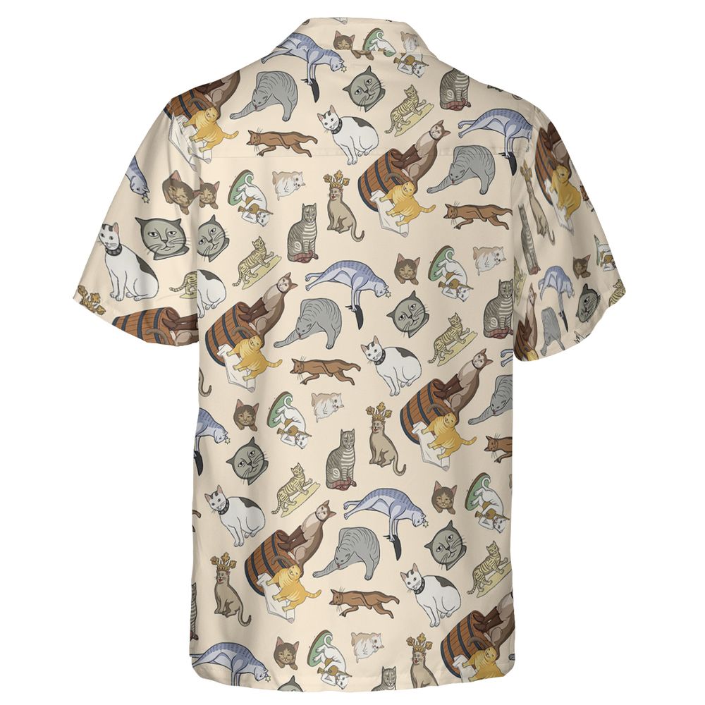 Medieval Cat Art Hawaiian Shirt - - 2
