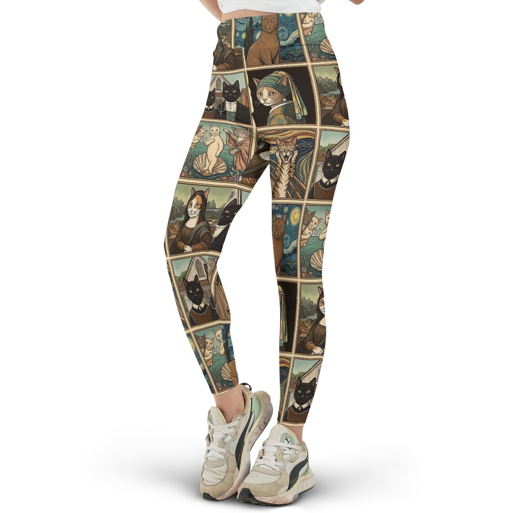 Cats in Arts Full Print Legging - - 2