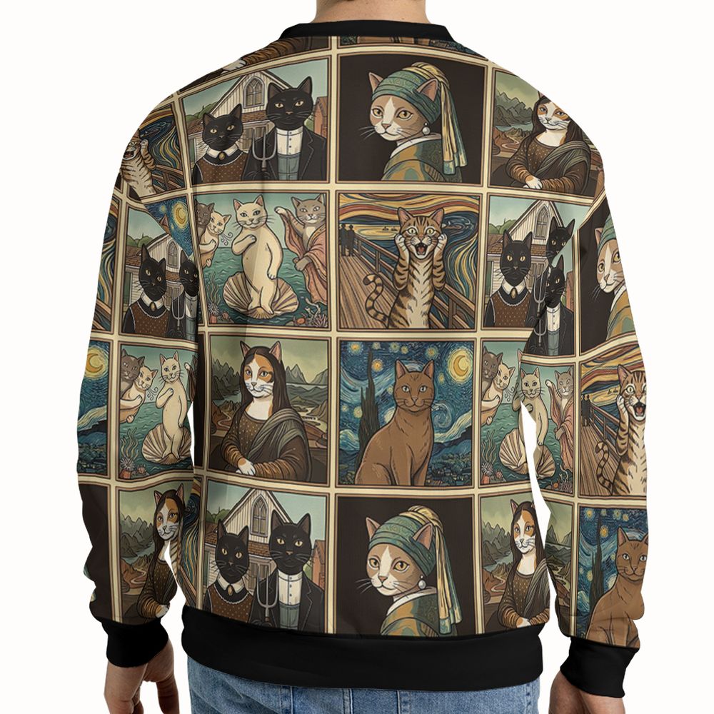 Cats in Arts Full Print Sweatshirt - - 2