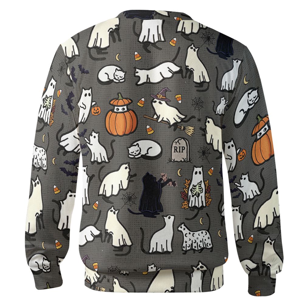 Cat Ghost Cardigan - - 2