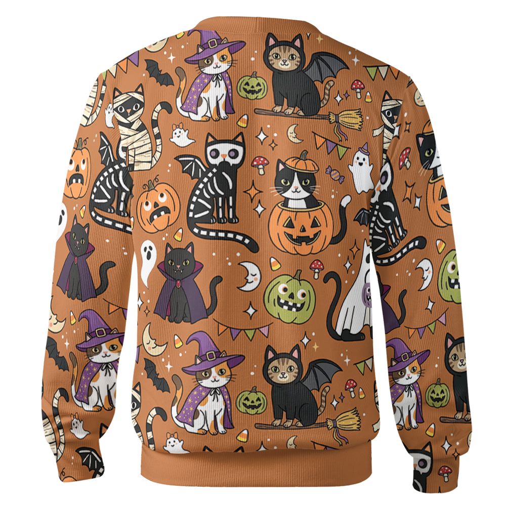 Classic Horror Cats Cardigan - - 2