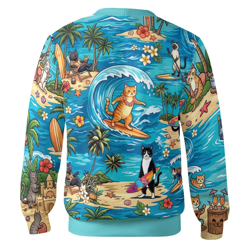 Cats Surfing Cardigan - - 2
