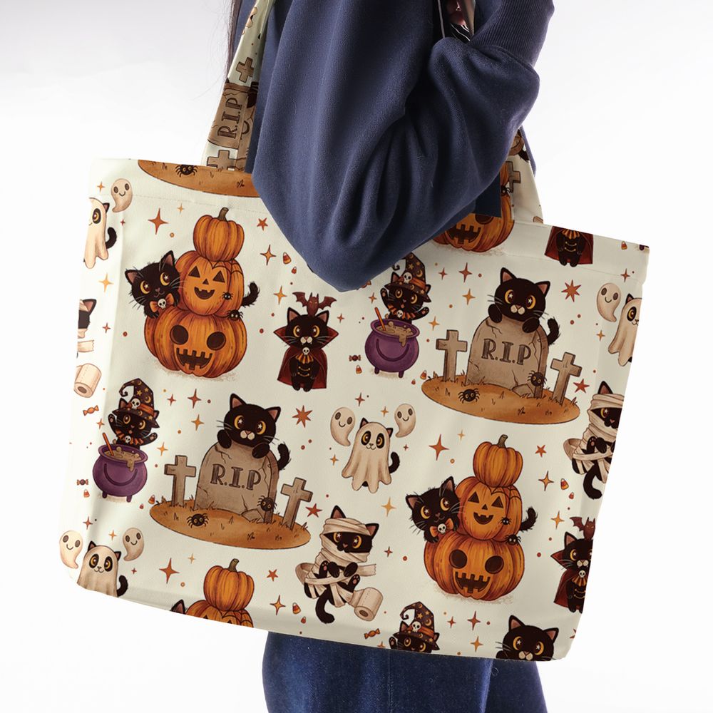 Kawaii Halloween Spooky Cats Hawaiian - - 2