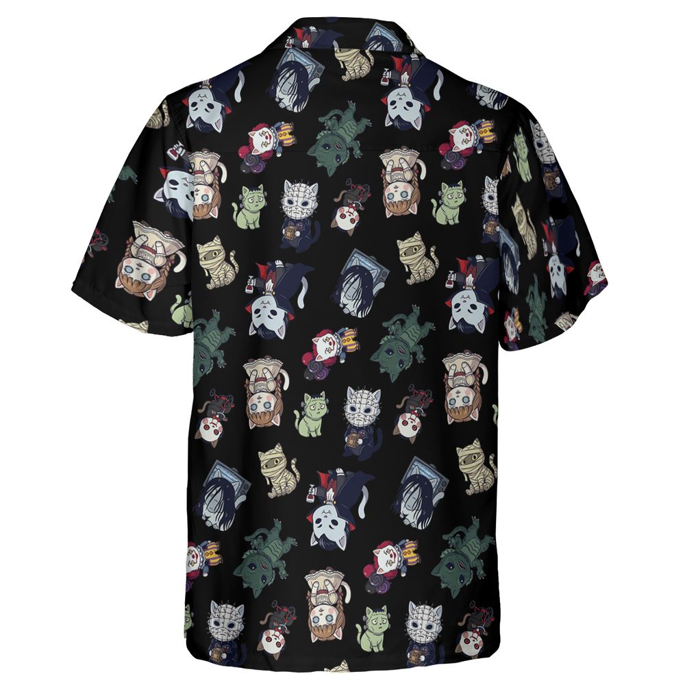 Horror cats Hawaiian Shirt - - 2