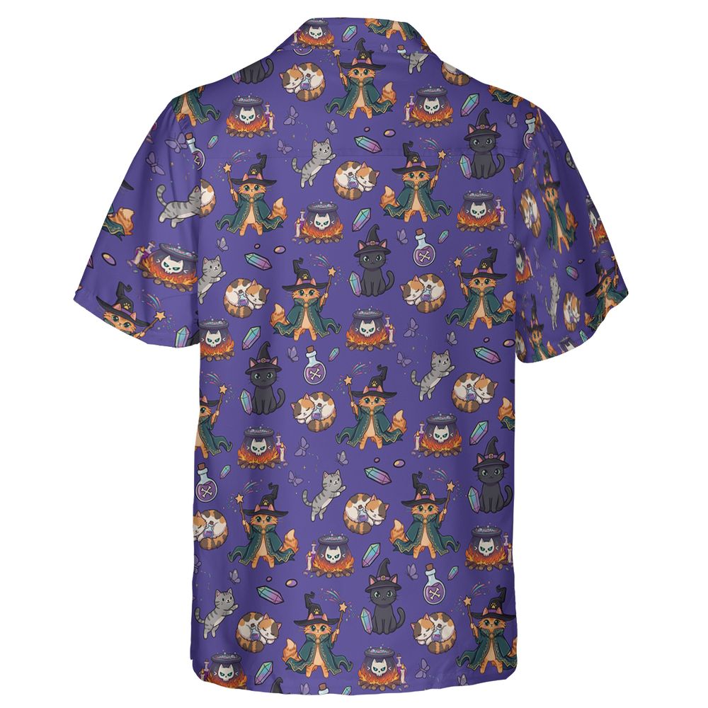 Witchy Wizard Cats Purple - - 2
