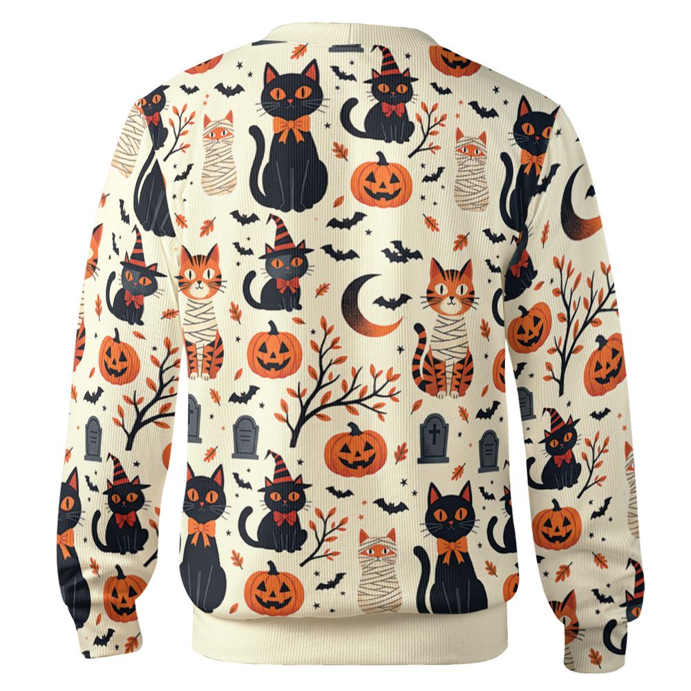 Vintage Halloween Witch & Mummy Cats - - 2