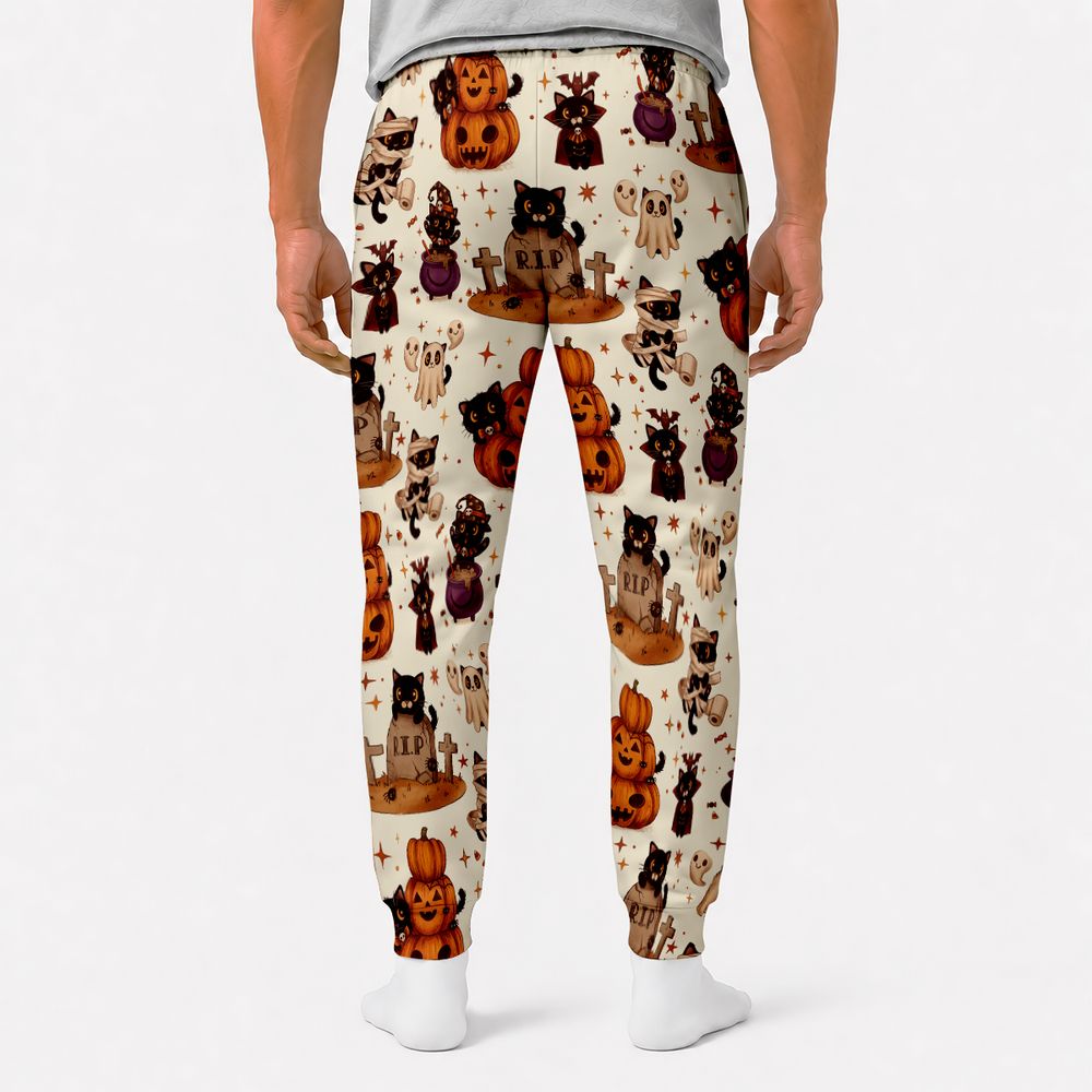 Kawaii Halloween Spooky Cats Hawaiian - - 2