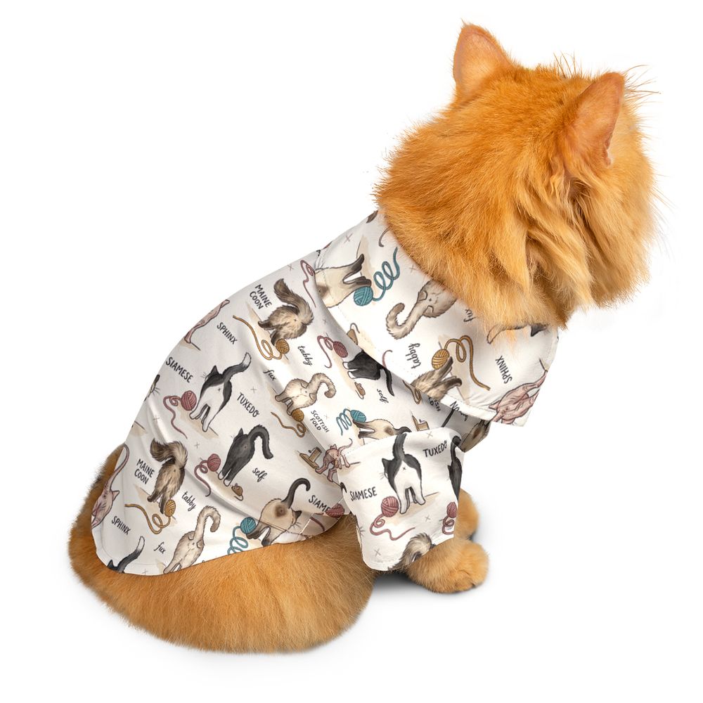 Funny Cat Butts Breed Chart Pet Hawaiian Shirt - - 2