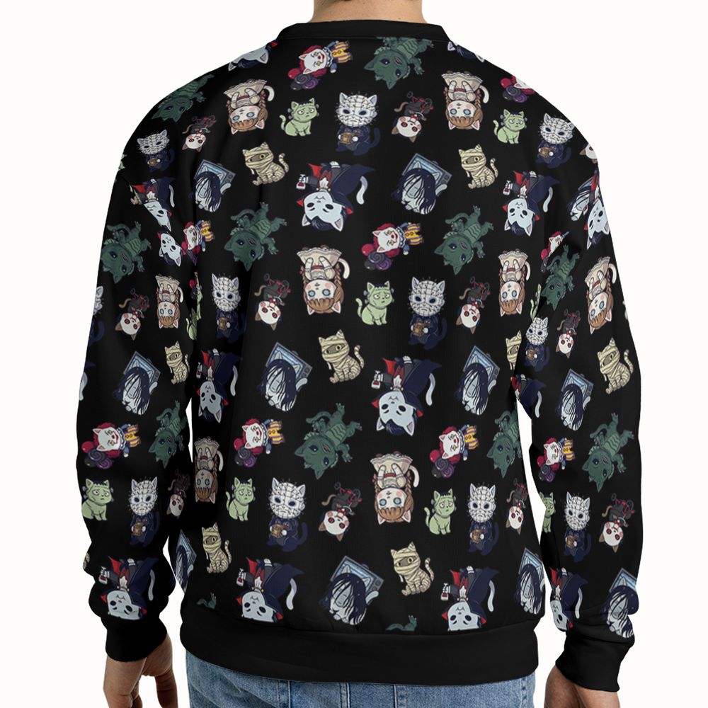 Horror cats Full Print Sweatshirt - - 2
