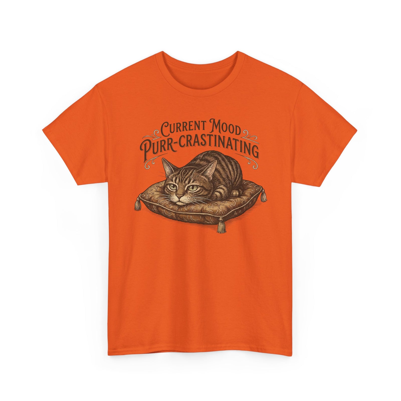 Current Mood: Purr-Crastinating Cat T-Shirt