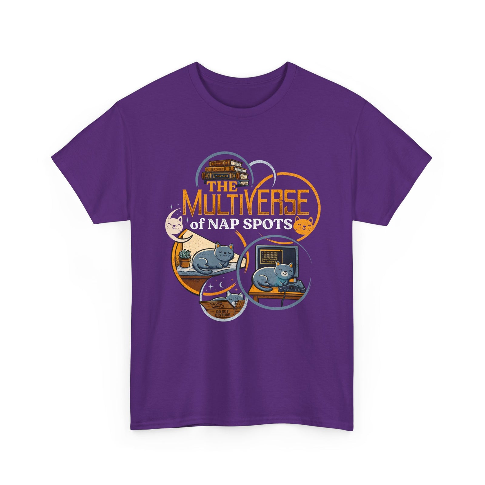 Multiverse Nap Spots Cute Cat T-Shirt — Cute Cat Nap Graphic Tee