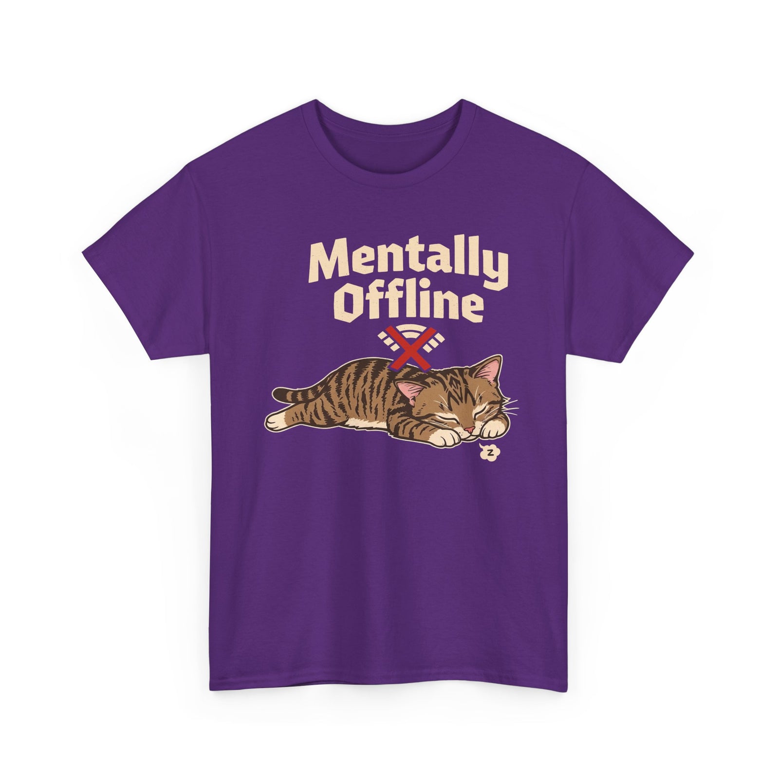 Lazy Cat 'Mentally Offline' T-Shirt