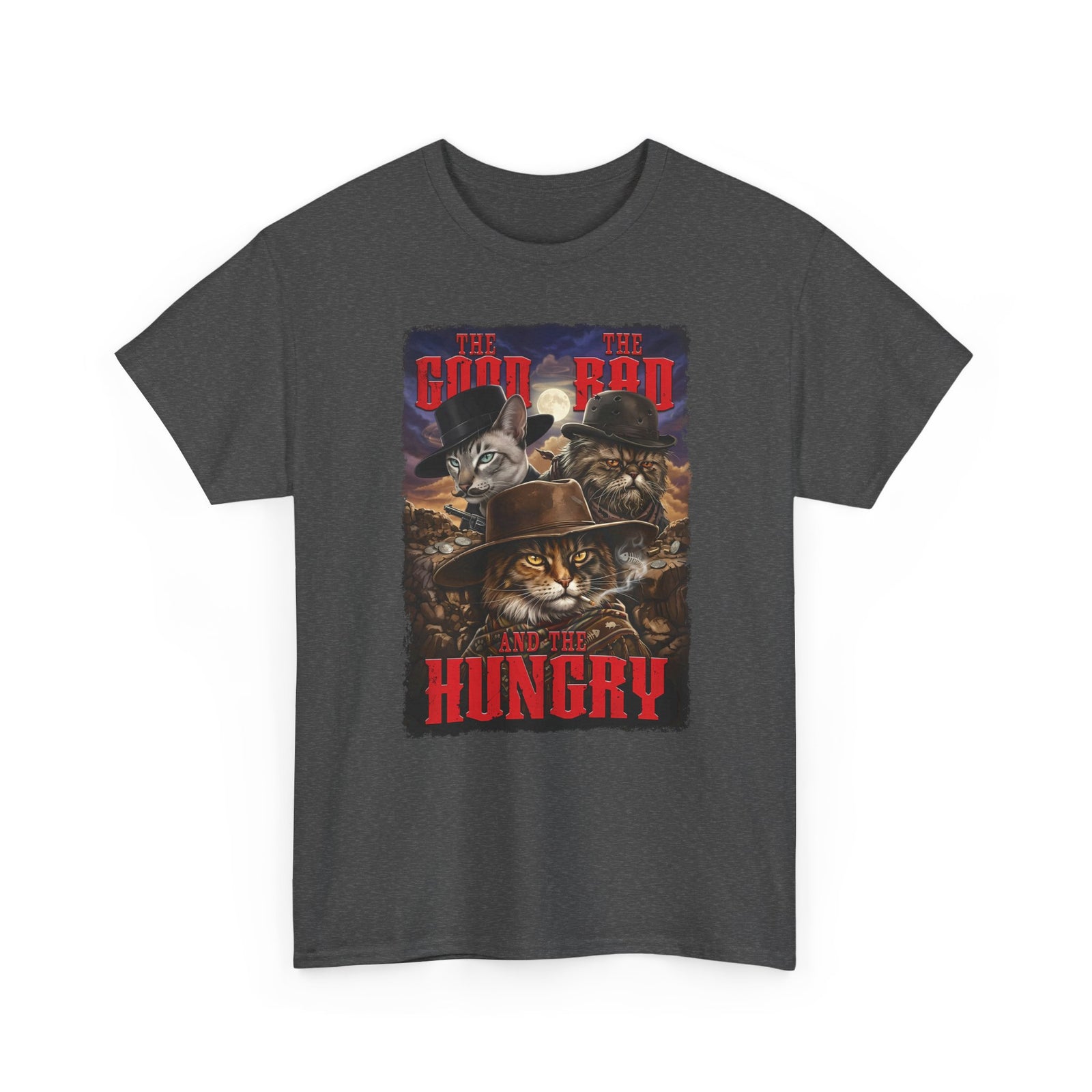 The Good The Bad The Hungry — Cat Parody T-Shirt