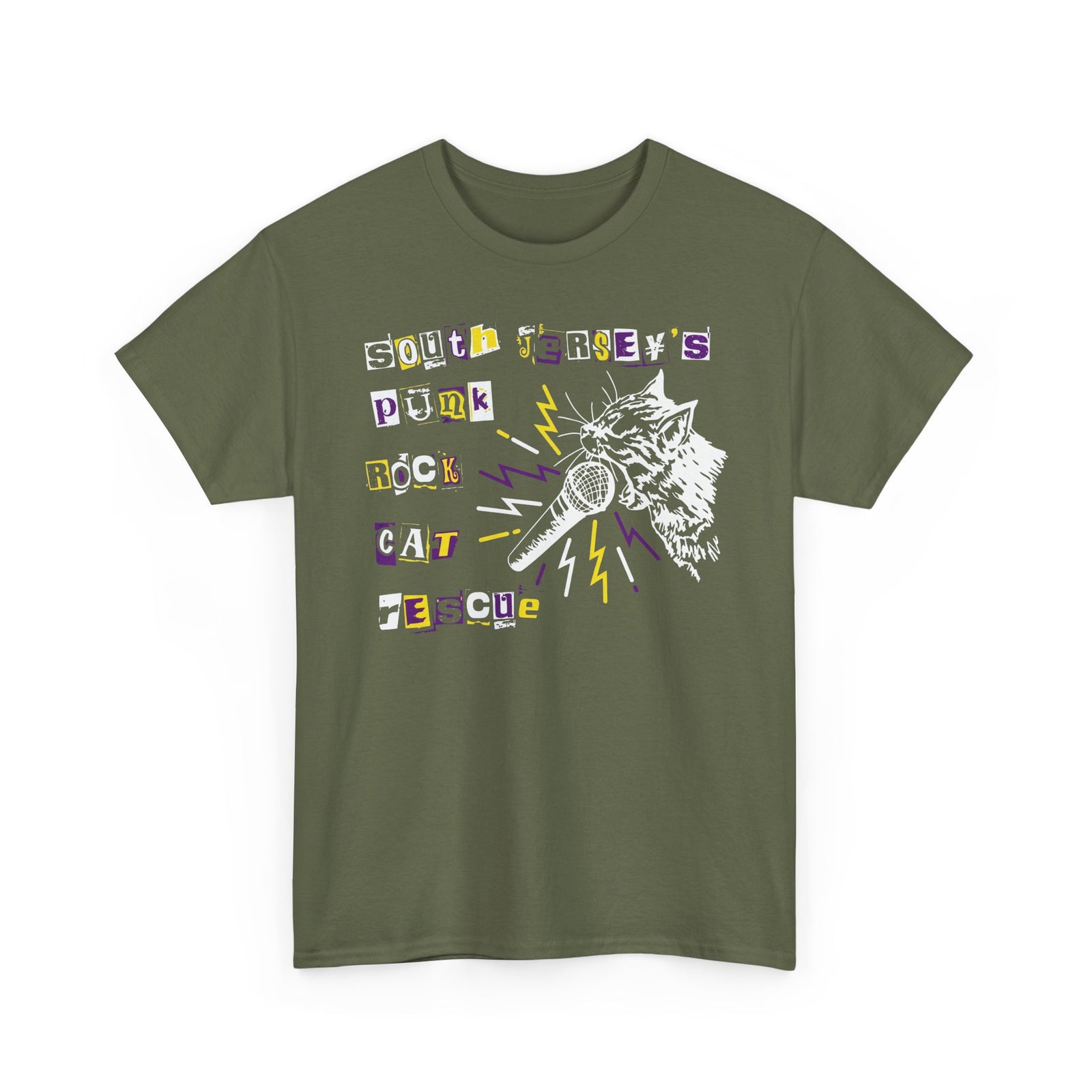 Punk Rock Cat Tee Graphic Band Shirt