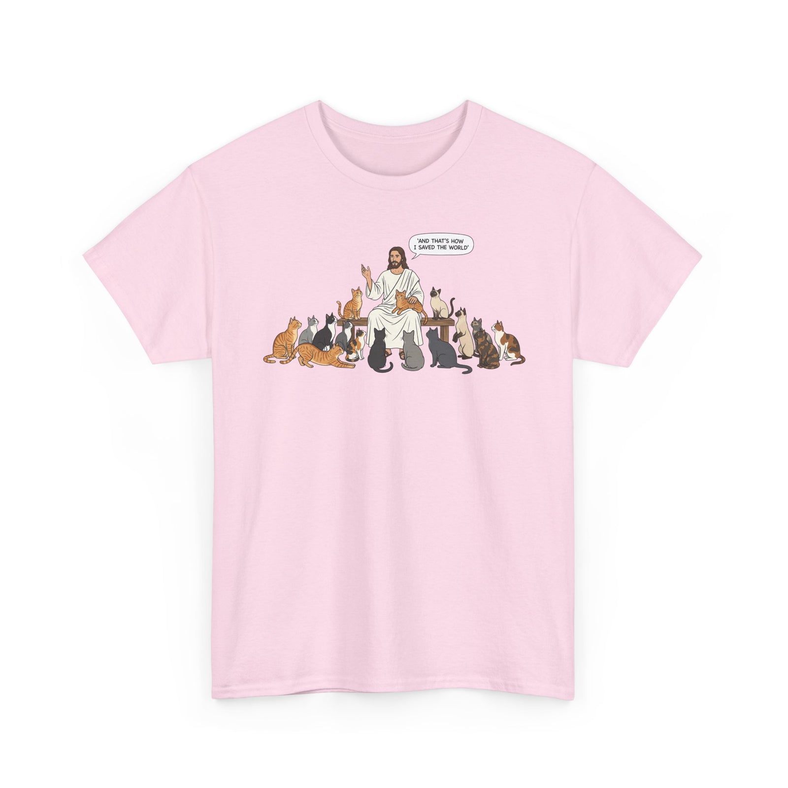 Cats & Jesus T-Shirt — Faith + Feline Graphic Tee