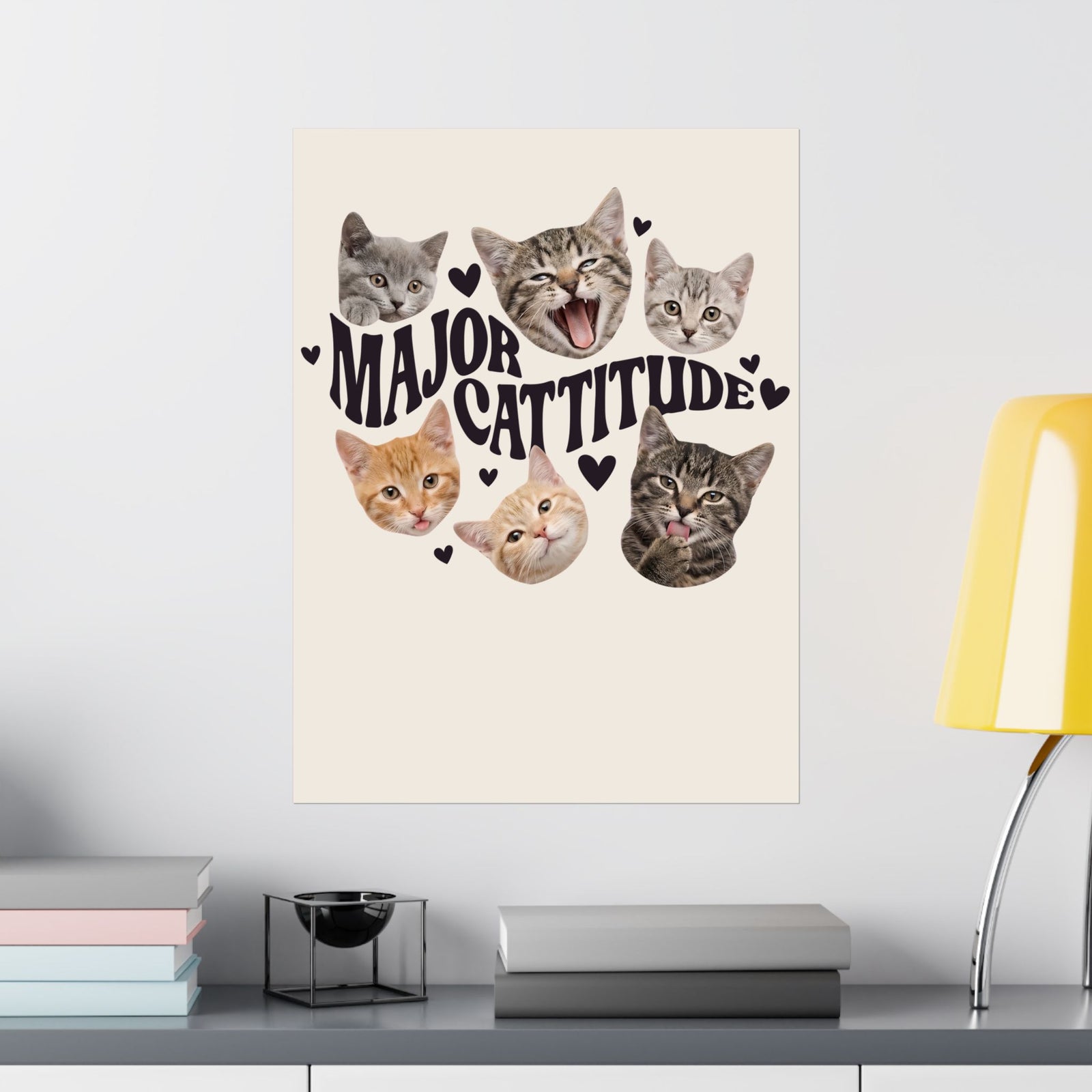 Major Cattitude Poster Funny Cat Attitude Poster