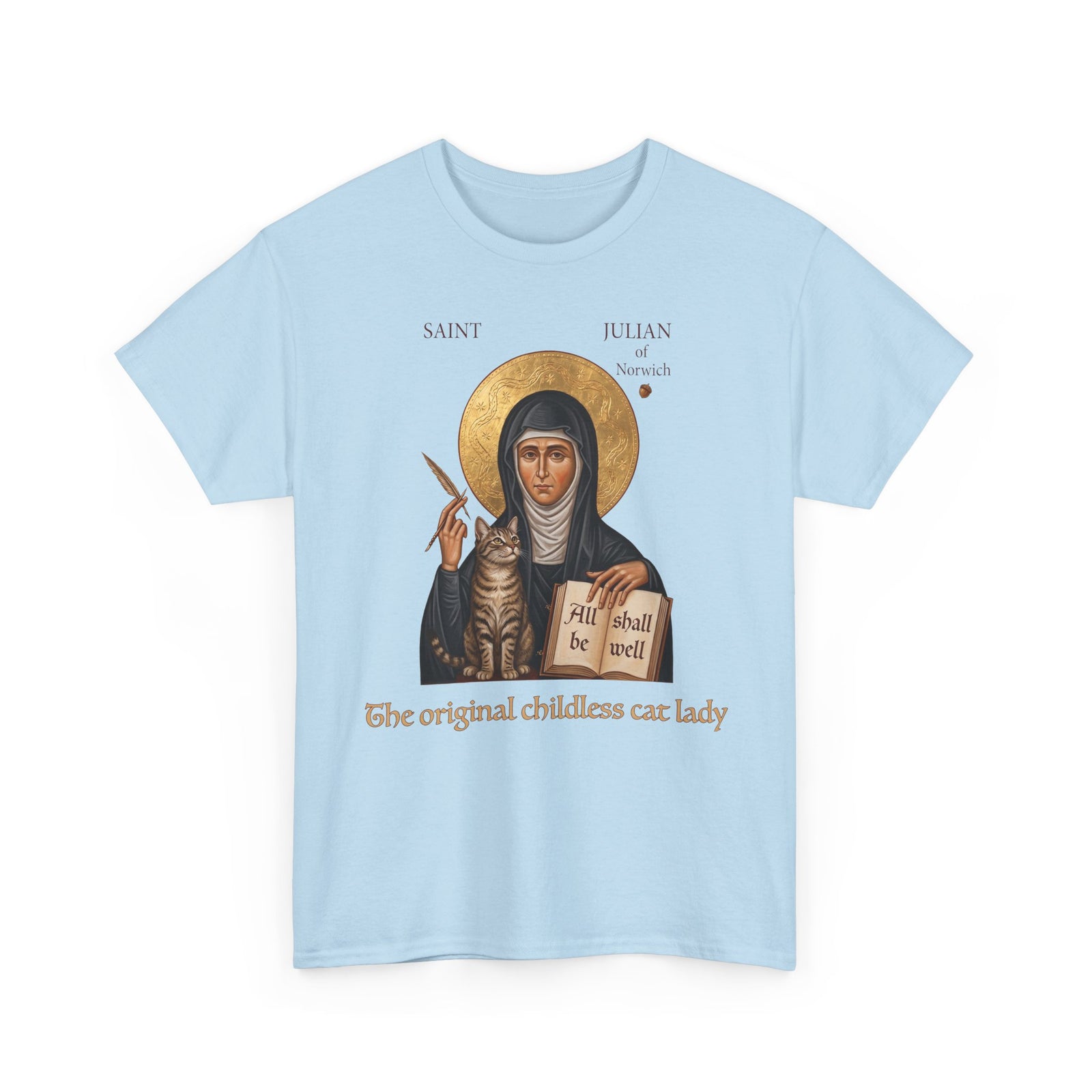 Saint Julian of Norwich Cat Lady T-Shirt — The Original Childless Cat Lady