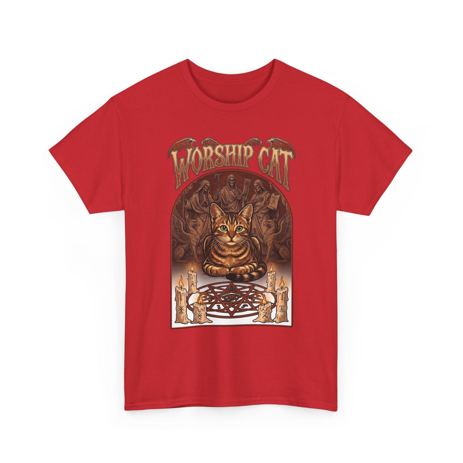 Worship Cat T-Shirt — Cute Cat Faith Graphic Tee