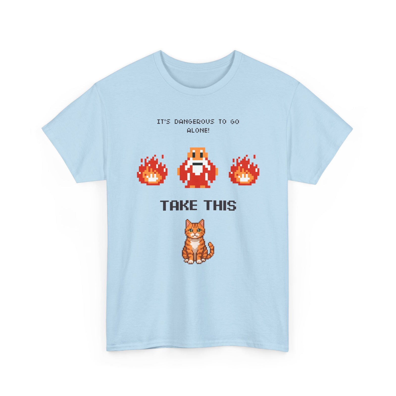 Retro Gamer Cat Shirt, It's Dangerous to Go Alone Take This Cat Tee