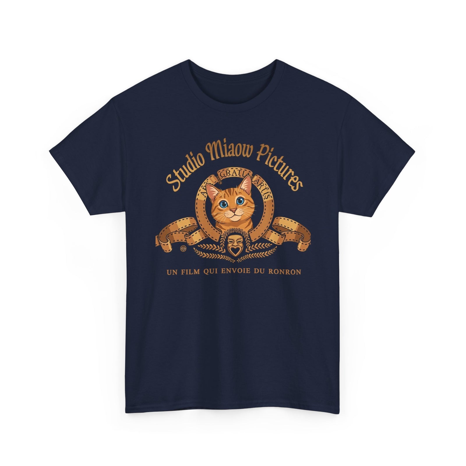 Retro Movie Lion Parody Cat T-Shirt — Studio Miaow Pictures