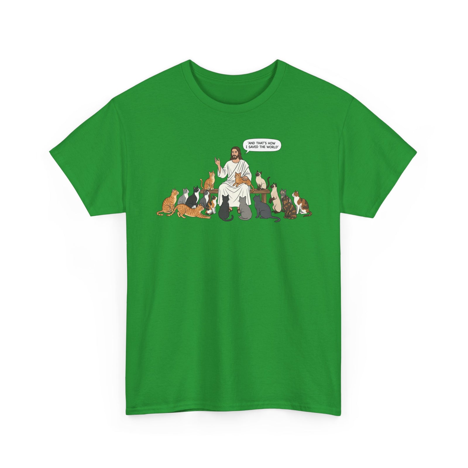 Cats & Jesus T-Shirt — Faith + Feline Graphic Tee