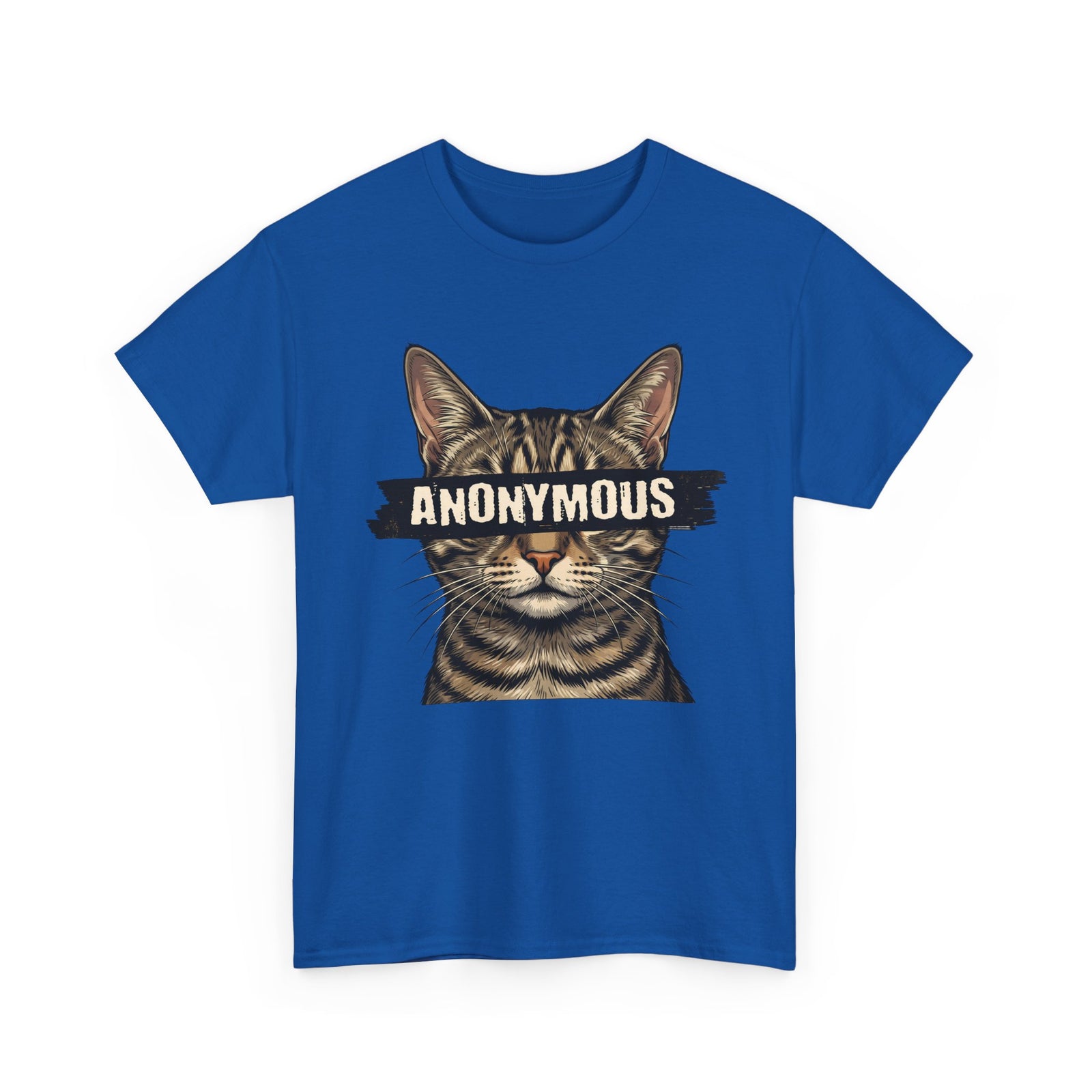 "Anonymous" Censored Cat T-Shirt, Edgy Feline Graphic Tee