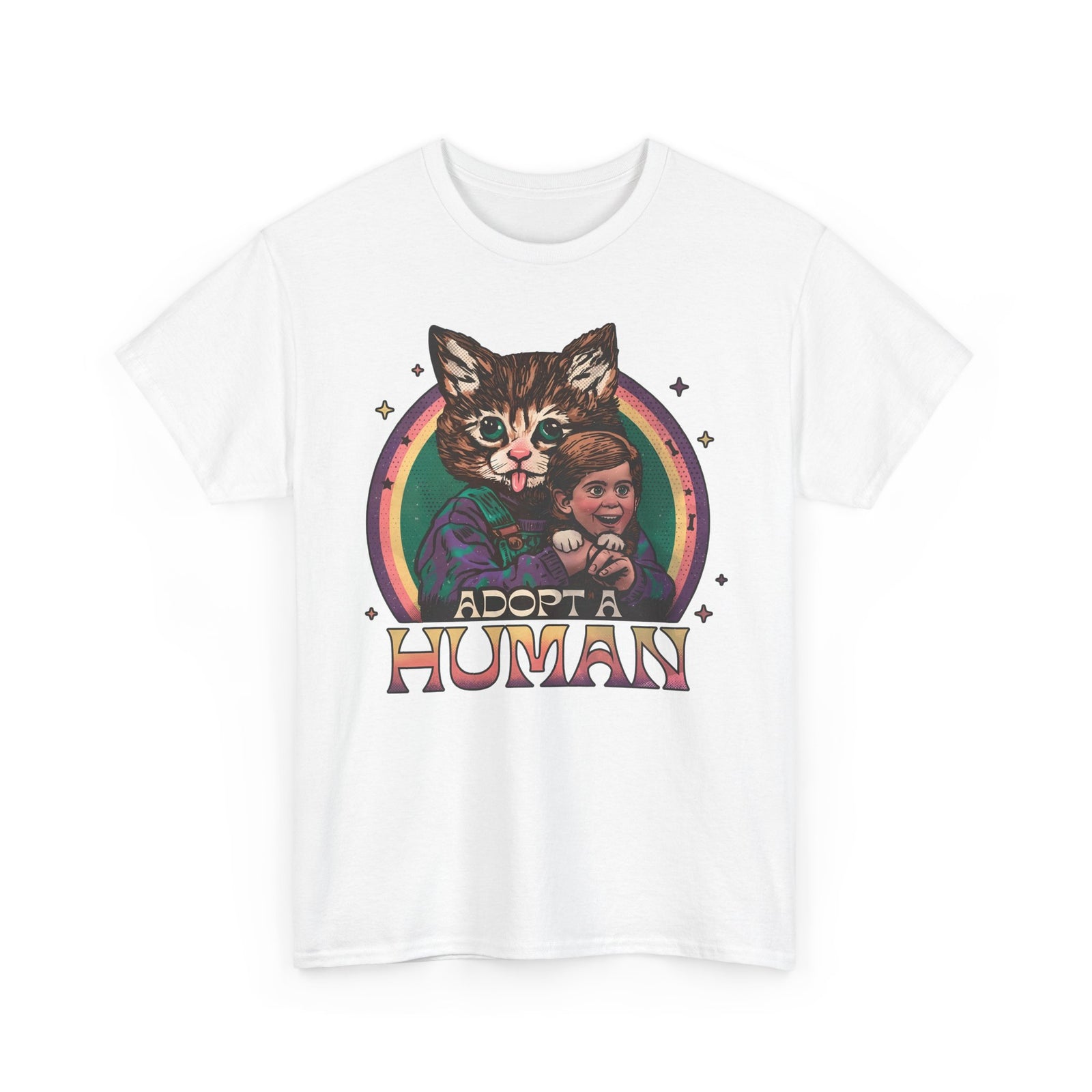 Adopt a Human Funny Cat T-Shirt