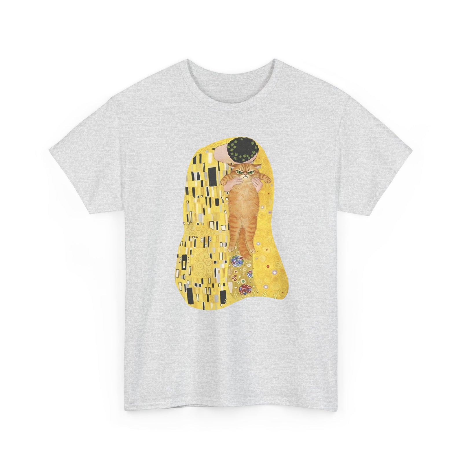 Cat & The Kiss T-Shirt — Romantic Cat Illustration Tee